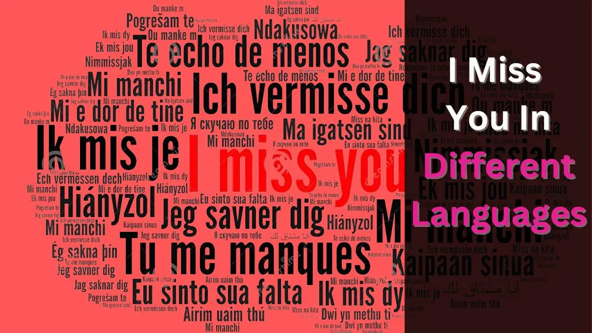 I Miss You In Different Languages